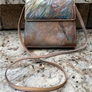Elegant Multicolor Artistic Crossbody Bag